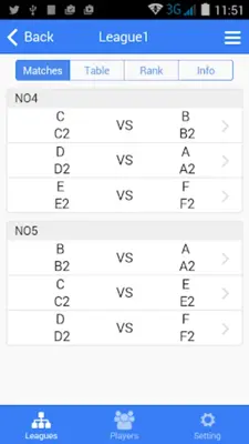 Table Tennis Leagues android App screenshot 2